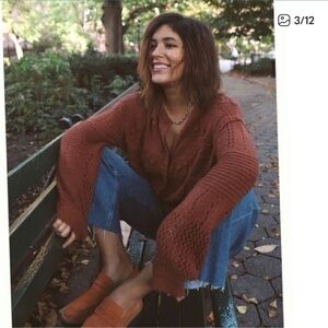 Pilcro Rust Cardigan Sweater
